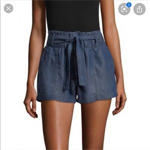 Design Lab Lord & Taylor Belted Lyocell Shorts